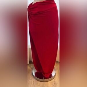Chic Red Maxi Skirt
